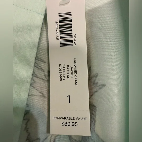 Chicos Floral Asian Watercolor Jacket Lightweight Open Tunic Cotton Travel NWT 1 - Picture 14 of 14